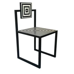 Francesco Della Femina Outdoor Chairs & Stools<Labirinto Black & White Tiles Outdoor Chair