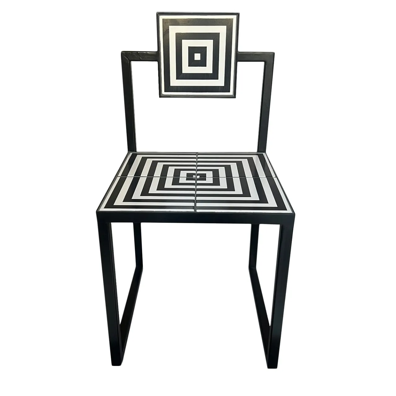 Francesco Della Femina Outdoor Chairs & Stools<Labirinto Black & White Tiles Outdoor Chair