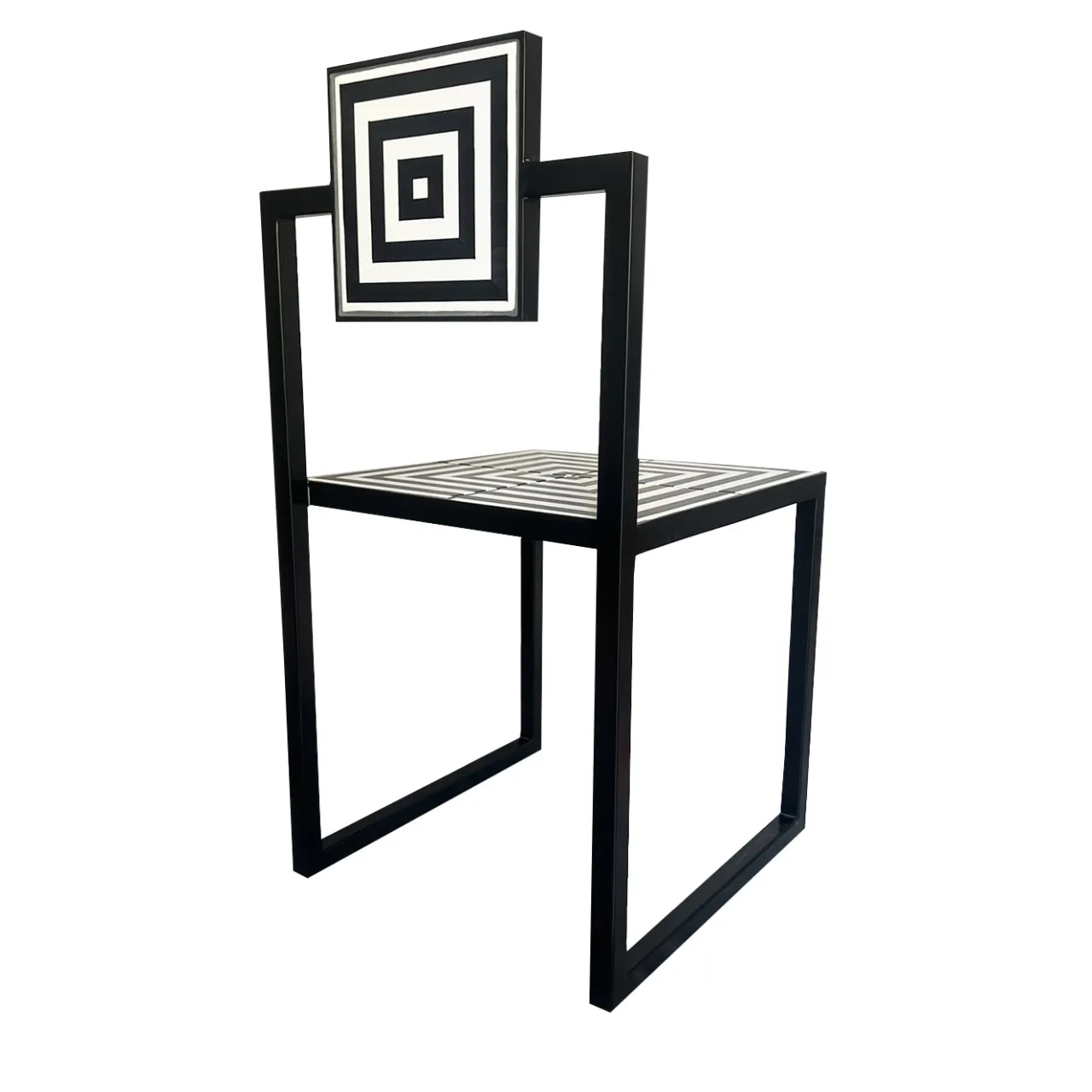 Francesco Della Femina Outdoor Chairs & Stools<Labirinto Black & White Tiles Outdoor Chair