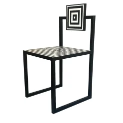 Francesco Della Femina Outdoor Chairs & Stools<Labirinto Black & White Tiles Outdoor Chair