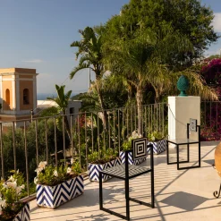 Francesco Della Femina Outdoor Chairs & Stools<Labirinto Black & White Tiles Outdoor Chair