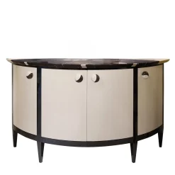 Ros Italia Interiors Consoles<Lacquered Wood Console with Dual-Tone Marble Top
