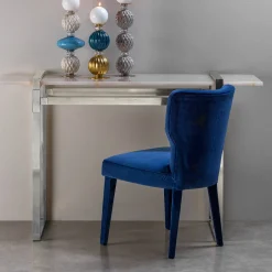 Villari Chairs<Lady V Blue Chair by Ciarmoli Queda Studio