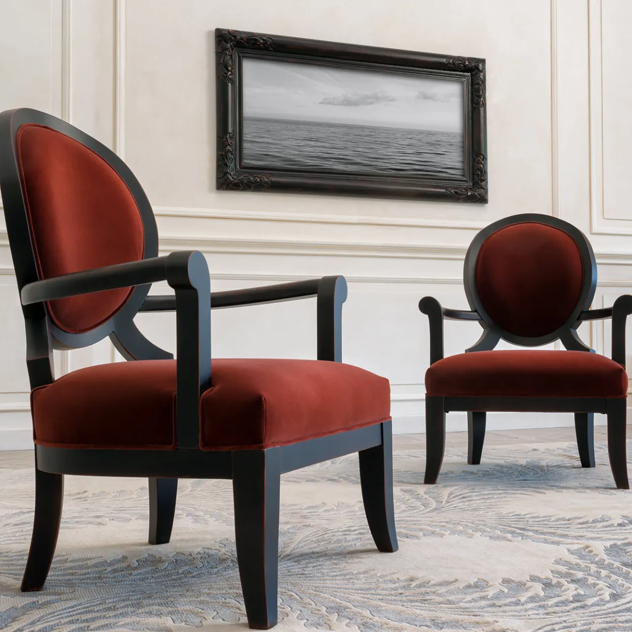Mantellassi 1926 Lounge Chairs<Lagoon red classic armchair