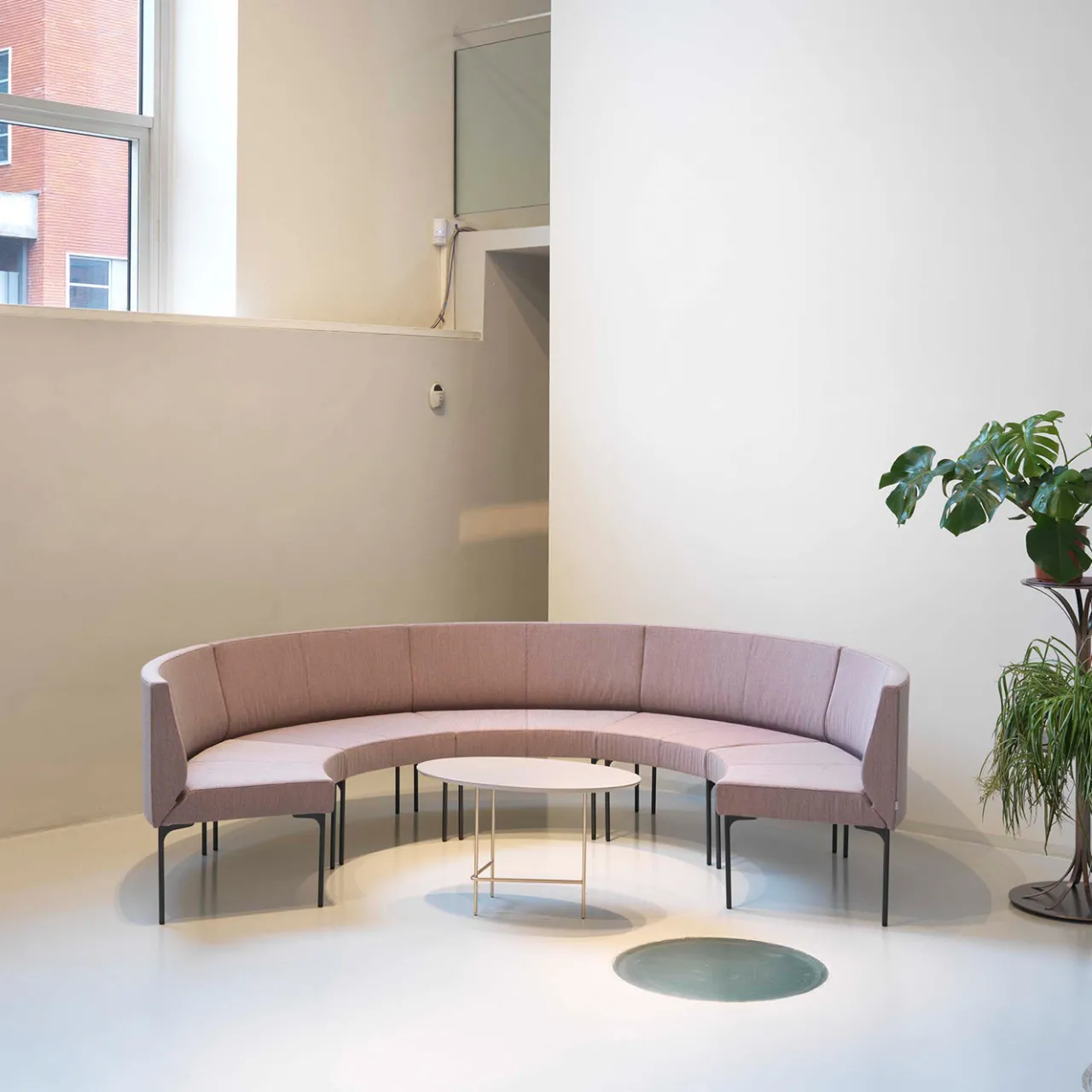 Sitia Sofas<Laguna "F" Half Moon Pink Composition Sofa