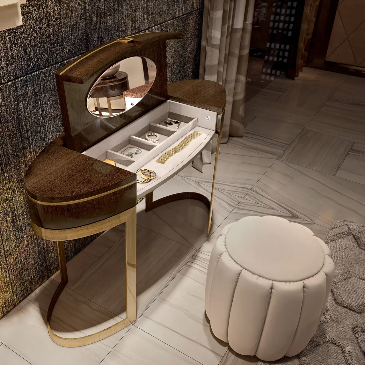 Franco Bianchini Ottomans & Poufs<Lapis Eco Leather Pouf FB Collection