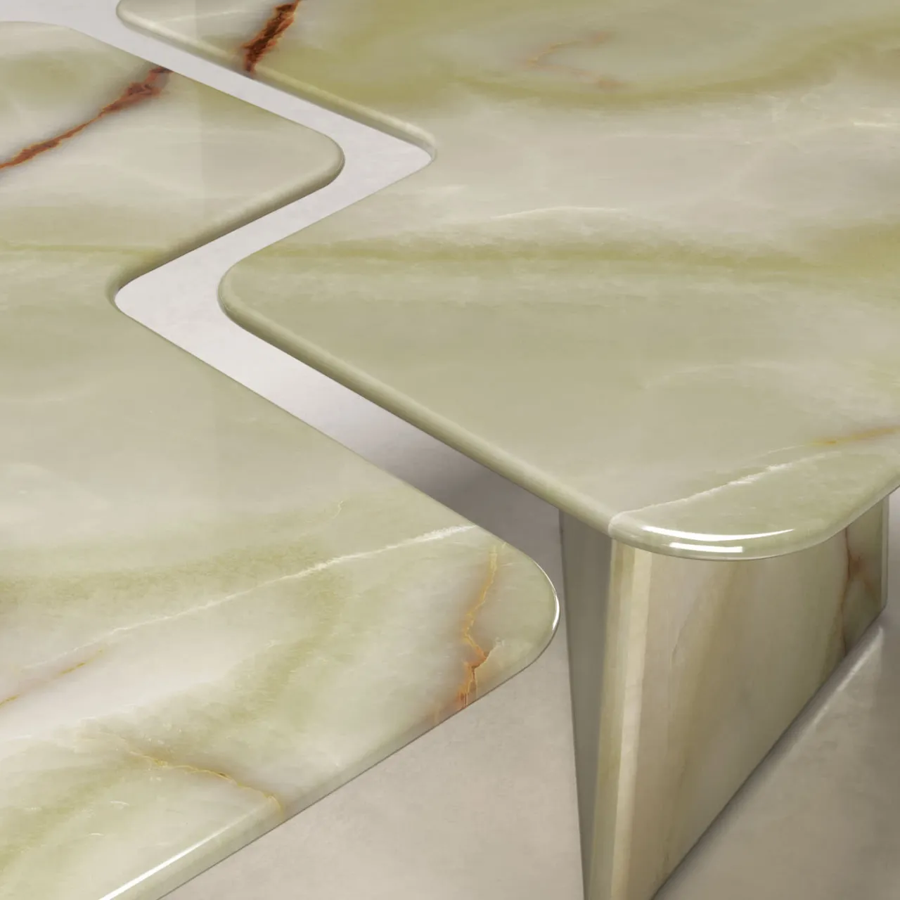 Giopagani Dining Tables<L'Armando Green Onyx Dining Table