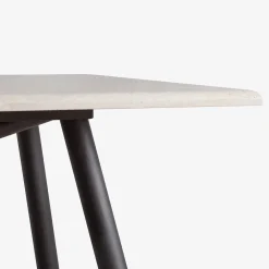 Veltha Outdoor Stone Design Outdoor Dining Tables<Larte 260 Recatangular travertine stone and brown steel outdoor dining table