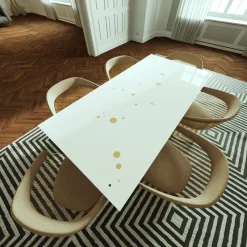 Chendù Dining Tables<Lastra Lacquered White Dining Table
