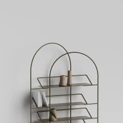 Enrico Girotti Bookcases<LateB Brown Sculptural Bookcase #3