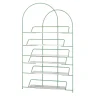 Enrico Girotti Bookcases<LateB Green Metal and Marble Sculptural Bookcase #2