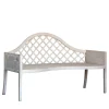 Porte Italia Outdoor Sofas & Benches<Lavaredo Settee Textural White and Tulips Decors Bench