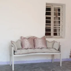 Porte Italia Outdoor Sofas & Benches<Lavaredo Settee Textural White and Tulips Decors Bench