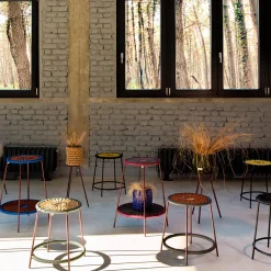 Impagliando Stools<Le Rossette Small Gray Stool