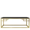 Isabella Costantini Coffee Tables<Leandro Black Matt And Brass Coffee Table