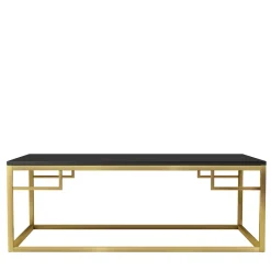 Isabella Costantini Coffee Tables<Leandro Black Matt And Brass Coffee Table