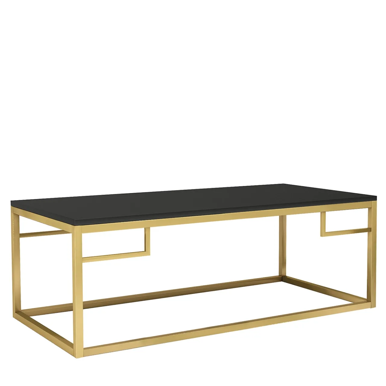 Isabella Costantini Coffee Tables<Leandro Black Matt And Brass Coffee Table