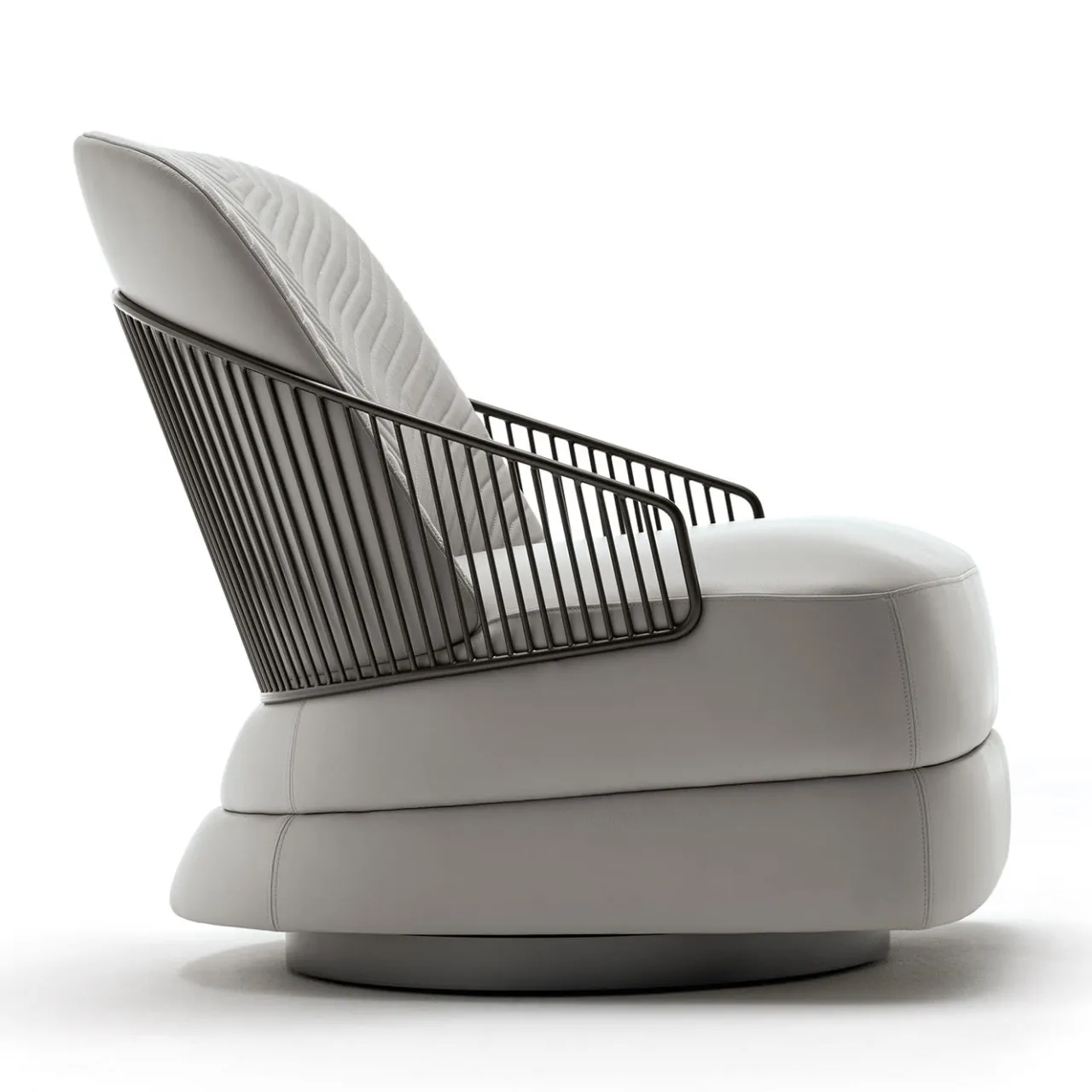 Giorgio Collection Lounge Chairs<Leather Swivel chair by Castello Lagravinese Studio #1