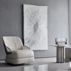 Giorgio Collection Lounge Chairs<Leather Swivel chair by Castello Lagravinese Studio #1