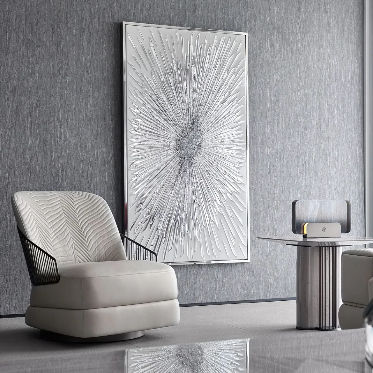 Giorgio Collection Lounge Chairs<Leather Swivel chair by Castello Lagravinese Studio #1