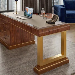 Guerra Vanni Desk & Writing Tables<Leather Top & rosewood Writing Desk from Studio Privè Collection