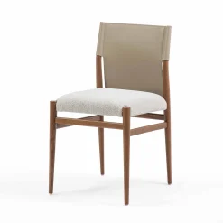 Enrico Pellizzoni Chairs<Ledermann Beige Leather Chair