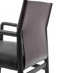 Enrico Pellizzoni Chairs<Ledermann Brown Leather Chair