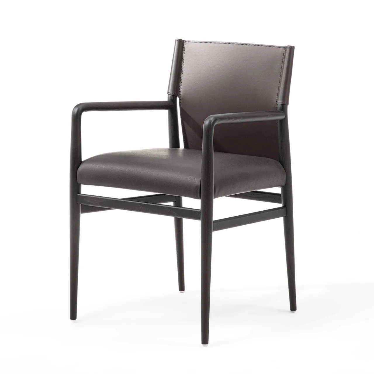 Enrico Pellizzoni Chairs<Ledermann Brown Leather Chair