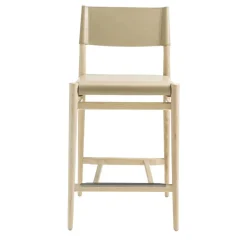 Enrico Pellizzoni Bar Stools<Ledermann Scandinavian Cream Leather Strap Counter Stool Tom Kelley