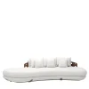 Daytona Sofas<Lee Brown Leather & White Fabric Large Sofa by Pulina Exclusive Interiors