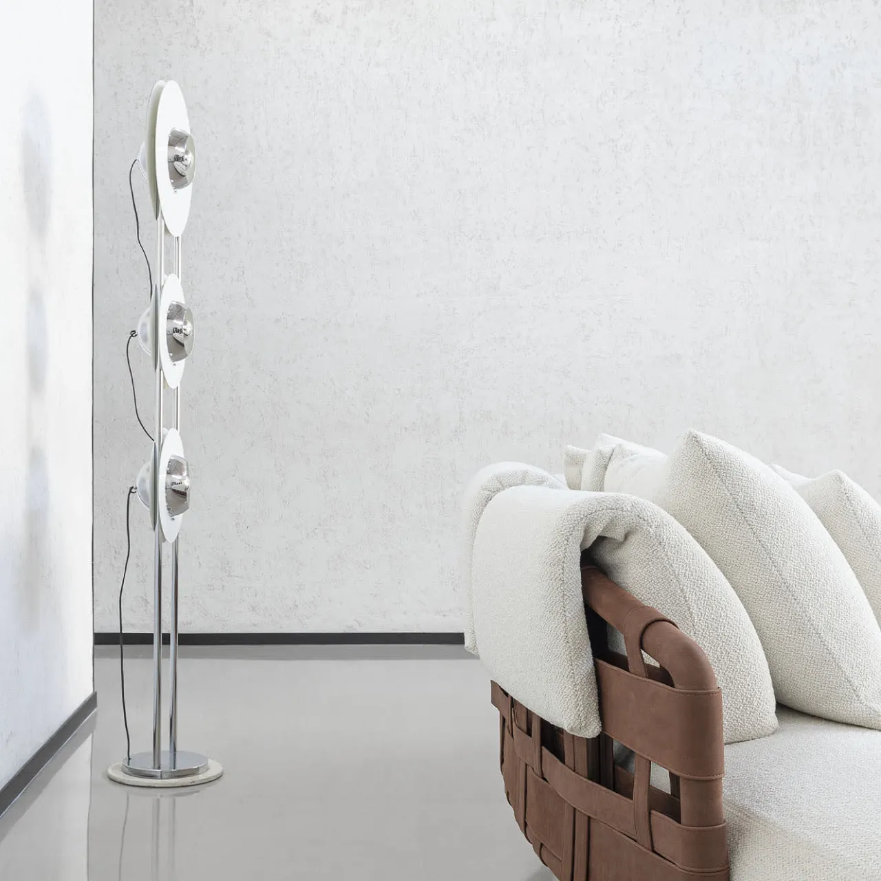 Daytona Sofas<Lee Brown Leather & White Fabric Large Sofa by Pulina Exclusive Interiors