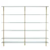 Ghidini 1961 Bookcases<Legs Bookshelves in Crystal and Polished Brass By Paolo Rizzato