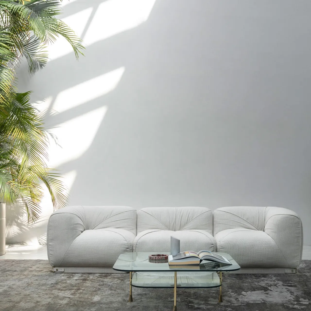 Ghidini 1961 Sofas<Leisure 3-Seater White Sofa by Lorenza Bozzoli