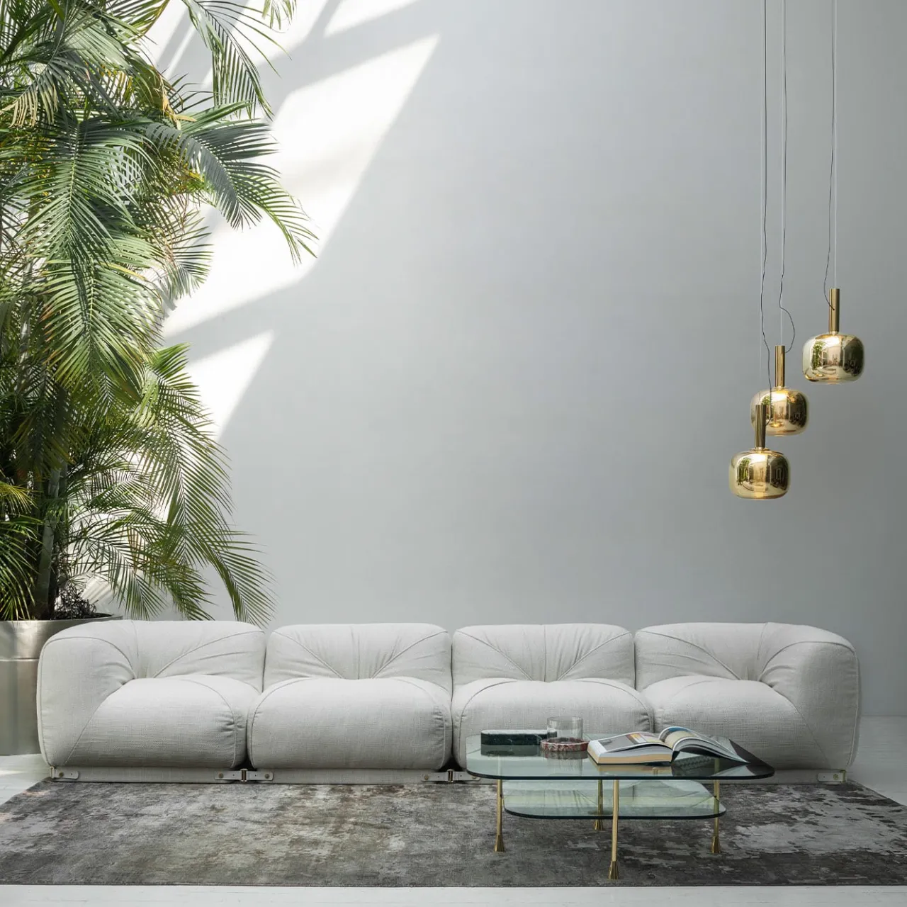 Ghidini 1961 Sofas<Leisure 4-Seater White Sofa by Lorenza Bozzoli