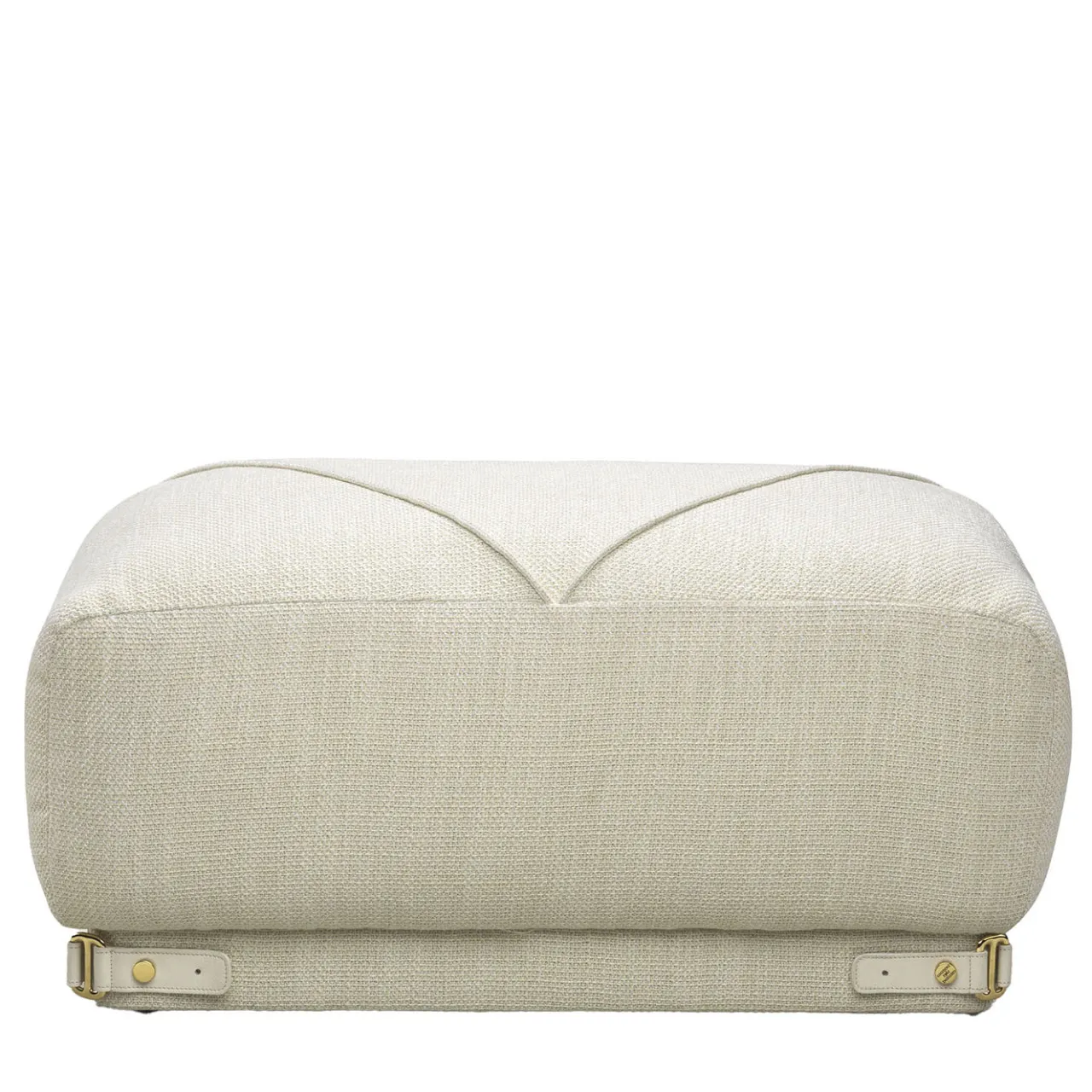 Ghidini 1961 Ottomans & Poufs<Leisure White bogardine velvet Ottoman by Lorenza Bozzoli