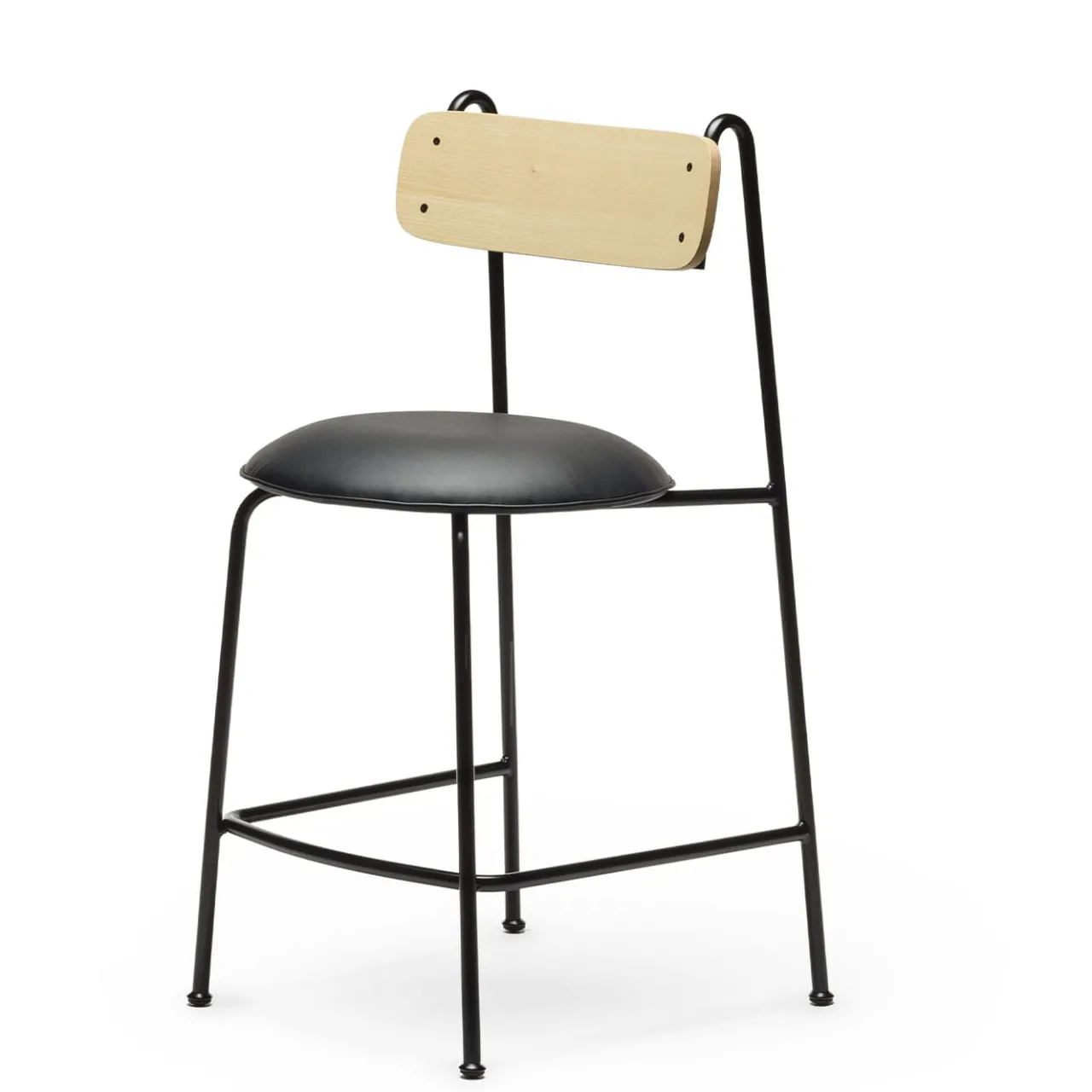 Chairs & More Bar Stools<Lena Sg-65 Black And Natural Ash Bar Stool By Designerd