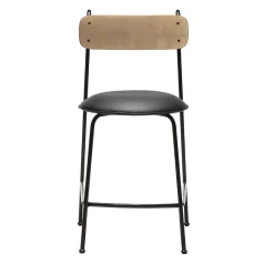 Chairs & More Bar Stools<Lena Sg-65 Black And Walnut Ash Bar Stool By Designerd