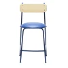 Chairs & More Bar Stools<Lena Sg-65 Blue And Natural Ash Bar Stool By Designerd