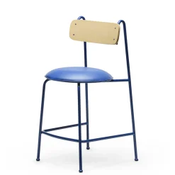 Chairs & More Bar Stools<Lena Sg-65 Blue And Natural Ash Bar Stool By Designerd