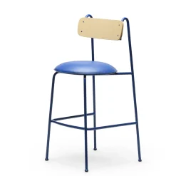 Chairs & More Bar Stools<Lena Sg-75 Blue And Natural Ash Bar Stool By Designerd