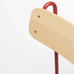 Chairs & More Bar Stools<Lena Sg-65 Red And Natural Ash Bar Stool By Designerd