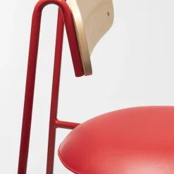 Chairs & More Bar Stools<Lena Sg-75 Red And Natural Ash Bar Stool By Designerd