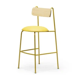 Chairs & More Bar Stools<Lena Sg-75 Yellow And Natural Ash Bar Stool By Designerd