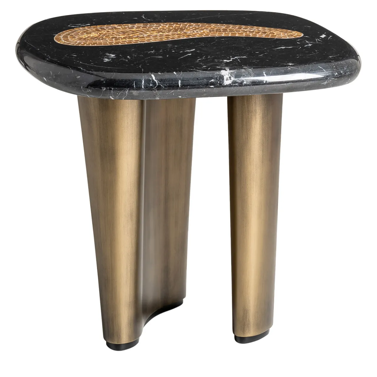 Sicis Side Tables<Leon High Side Table with Black Marquina Marble Top