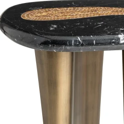 Sicis Side Tables<Leon High Side Table with Black Marquina Marble Top