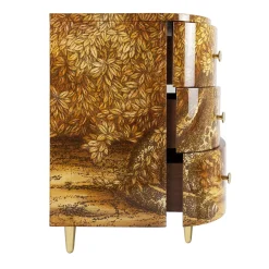 Fornasetti Dressers<Leopardo Curved Chest of Drawers