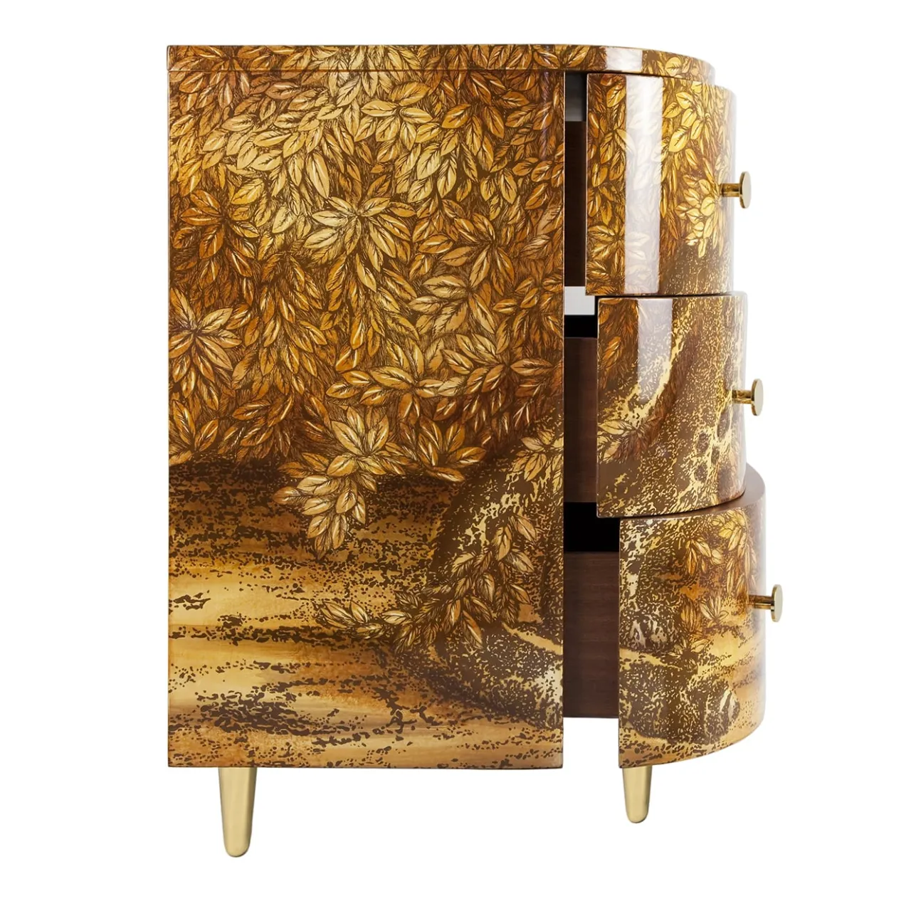 Fornasetti Dressers<Leopardo Curved Chest of Drawers
