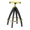 Ghidini 1961 Bar Stools<Leporello Senior Bar Stool with Dark Oak Legs by Paolo Rizzatto