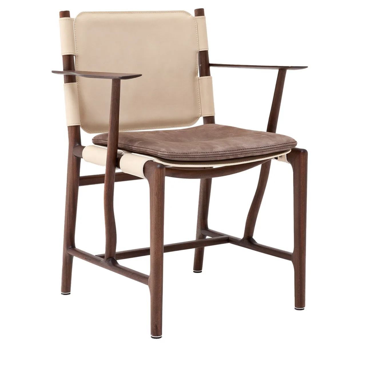 Exteta Chairs<Levante Beige Chair with Armrests by Massimo Castagna