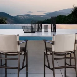 Exteta Chairs<Levante Beige Chair with Armrests by Massimo Castagna